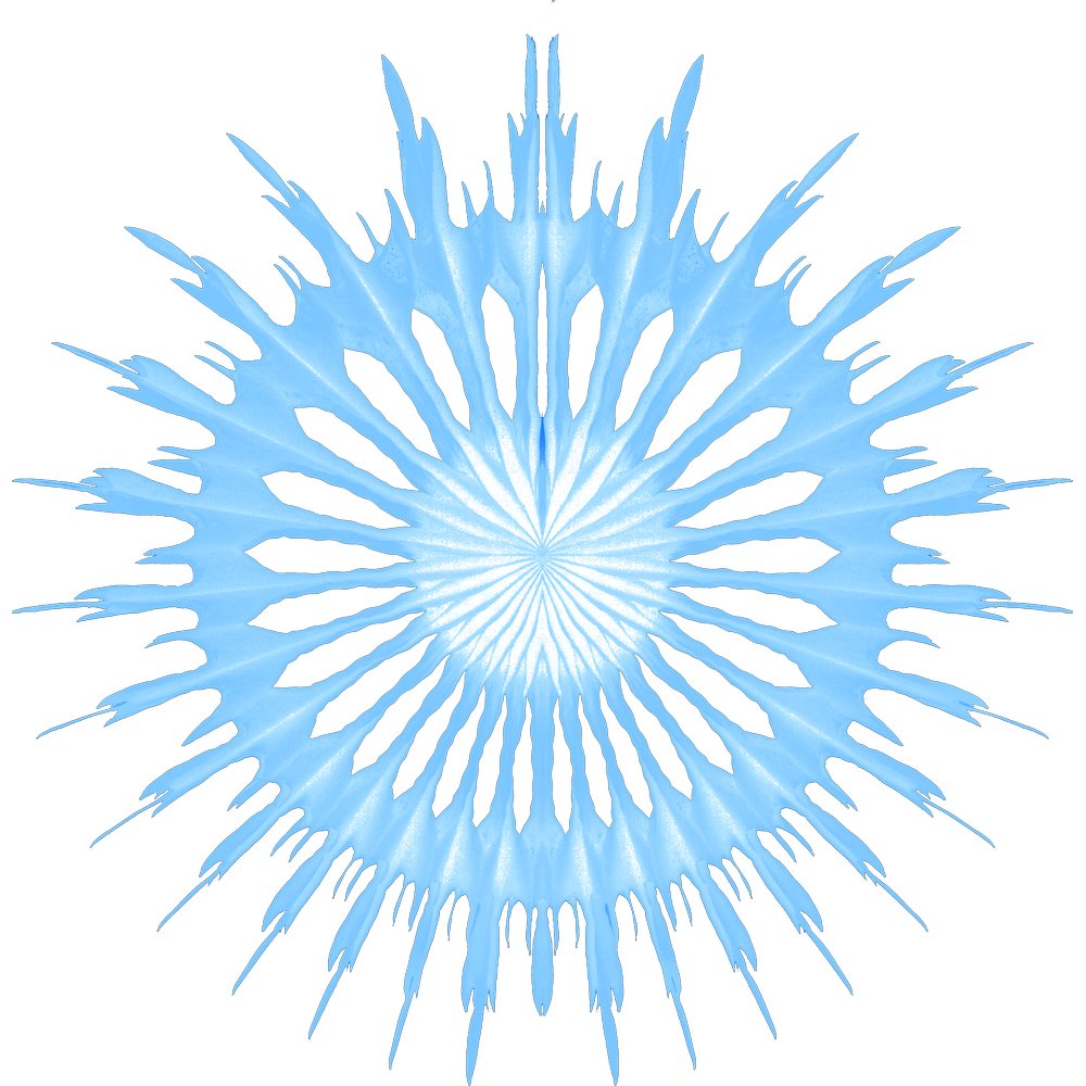 Falt-Motiv Snowflake B1 hellblau, Ø 16 cm