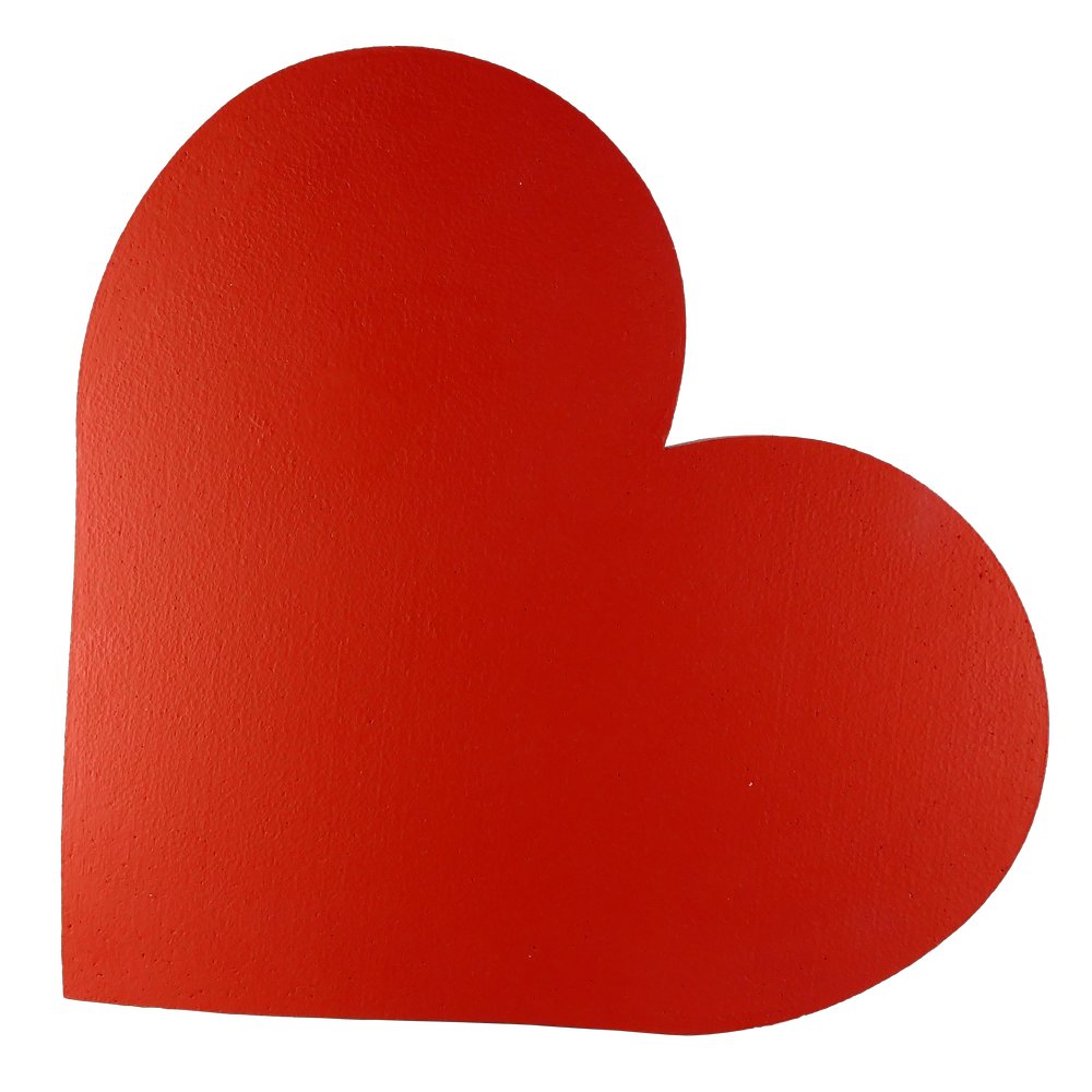 Herz Styrofoam mit Aufhänger rot, 50 cm, 5 cm dick