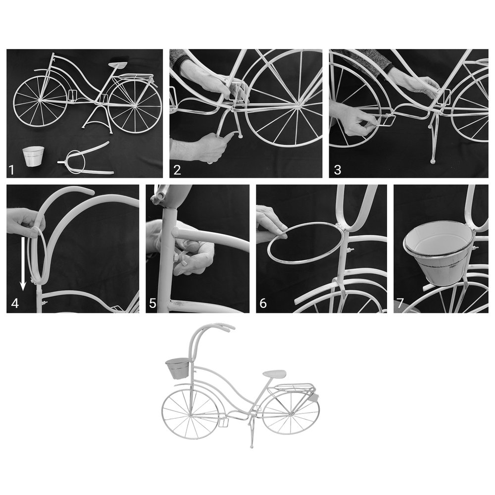 Fahrrad Metall Deko XL gelb, L 113 x H 82 cm