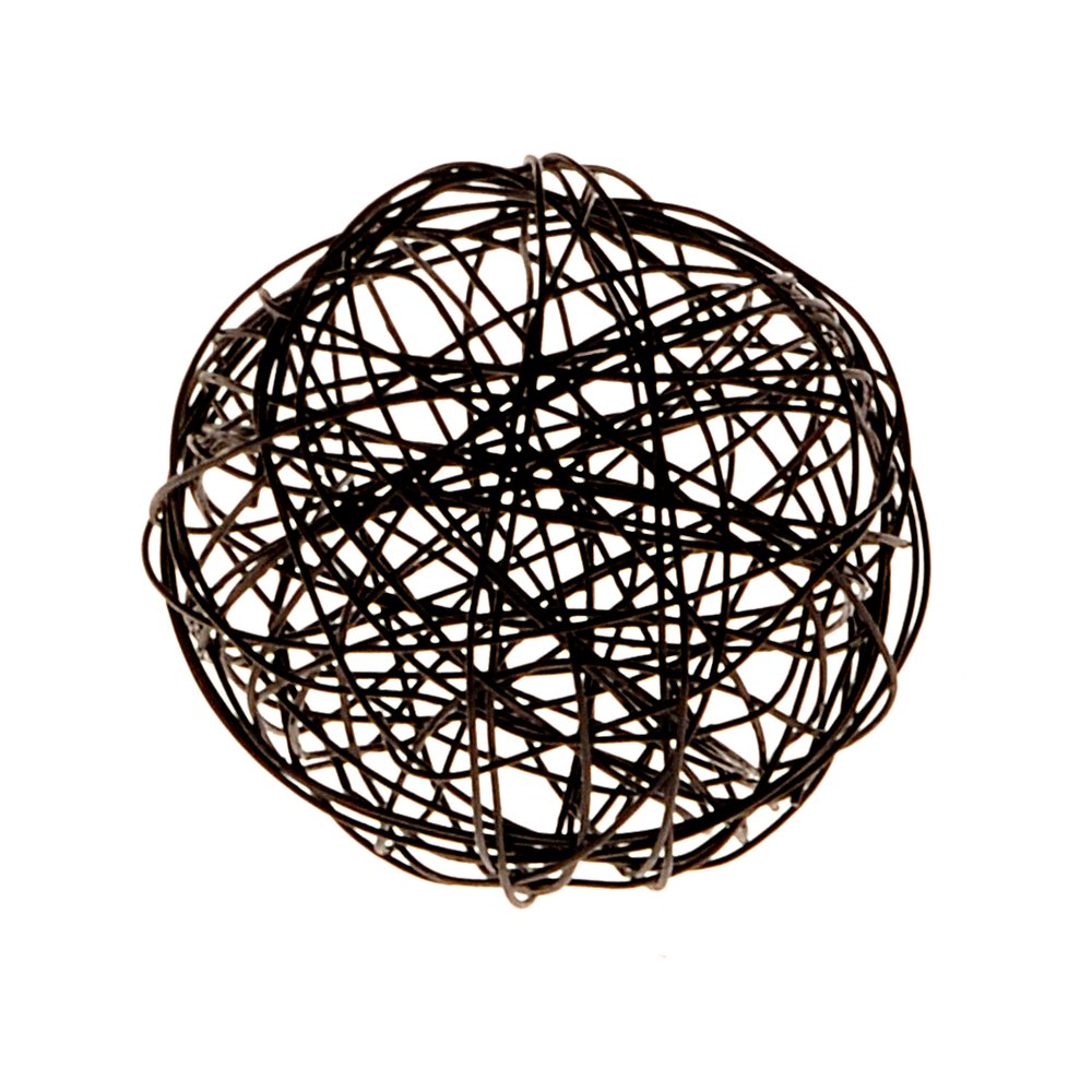 Drahtbälle 12 Stück schwarz, Ø 6 cm