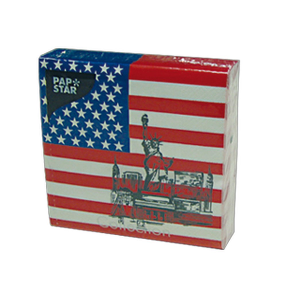 Servietten Zellstoff 50 Stück USA 33 cm