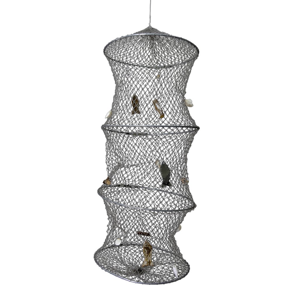 Fischreuse mit Deko, Ø 28 x 95 cm