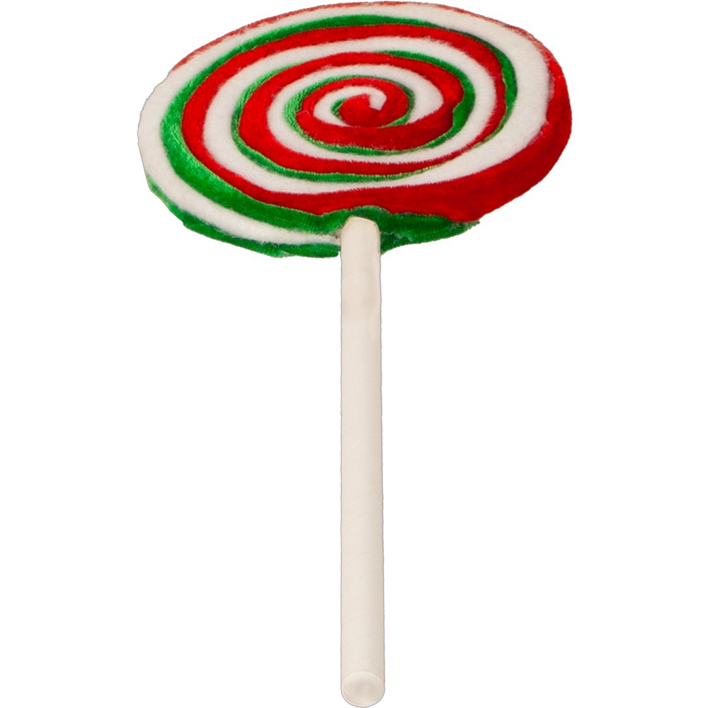 Bonbon am Stiel Candy (Lolly) rot/weiß/grün,12x2x30 cm