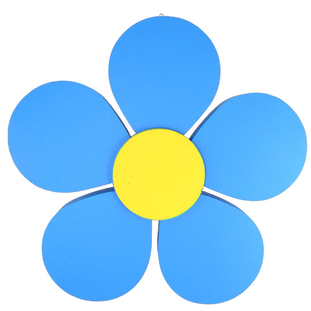 Blütenkopf Styrofoam blau-gelb, Ø 60 cm