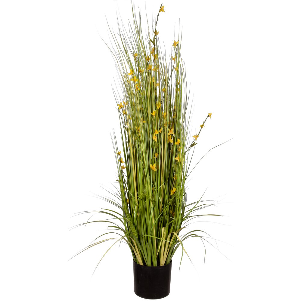 Grasbüschel Wildblüte grün-gelb, 130 cm