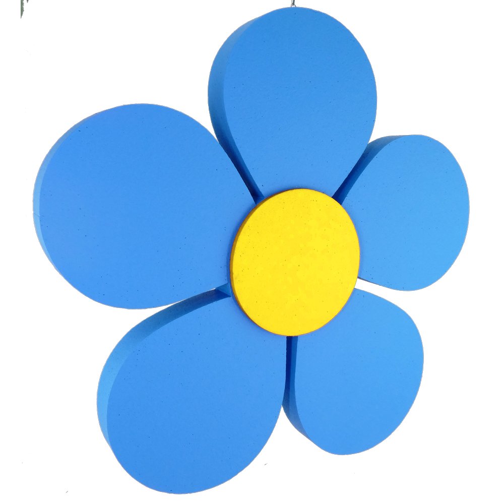 Blütenkopf Styrofoam blau-gelb, Ø 40 cm