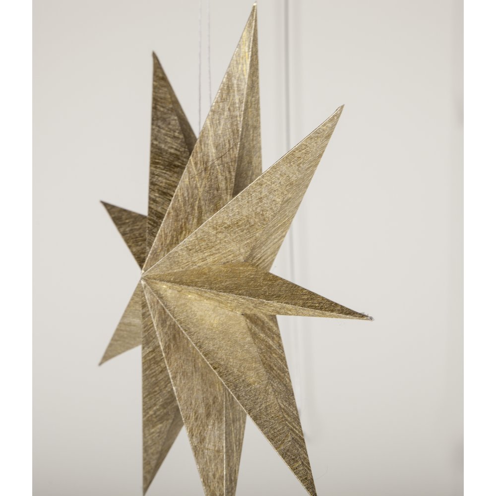 Falt Stern mit 9 Zacken gold/matt, Ø 27 cm