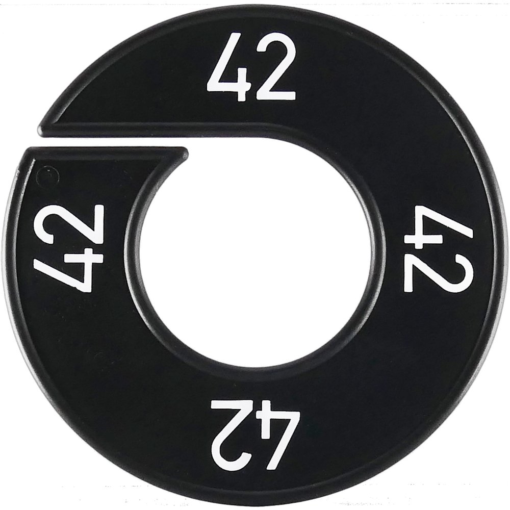 Größenscheibe 1 Stück schwarz Größe 42