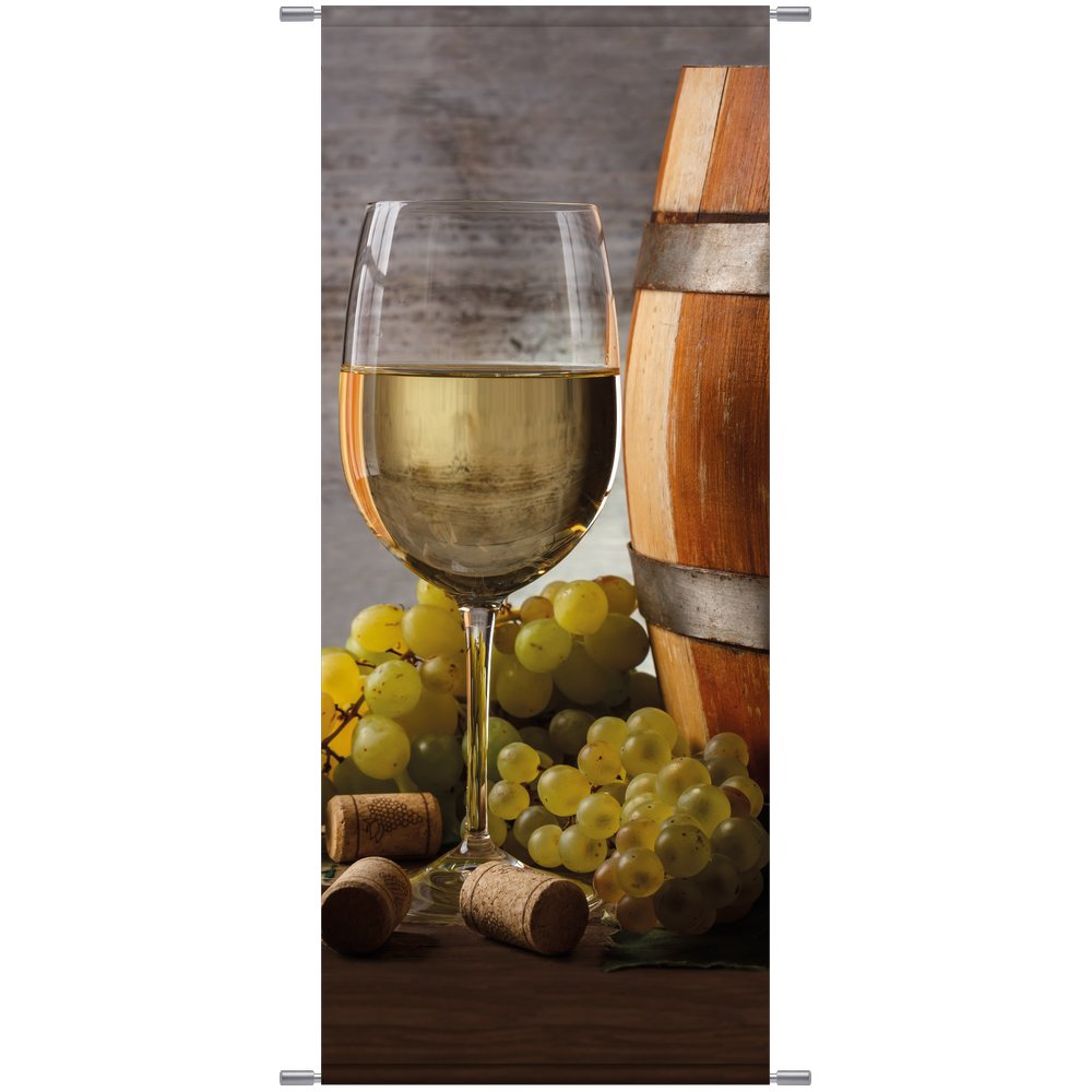 Banner Vino blanco Weißwein, 75 x 180 cm
