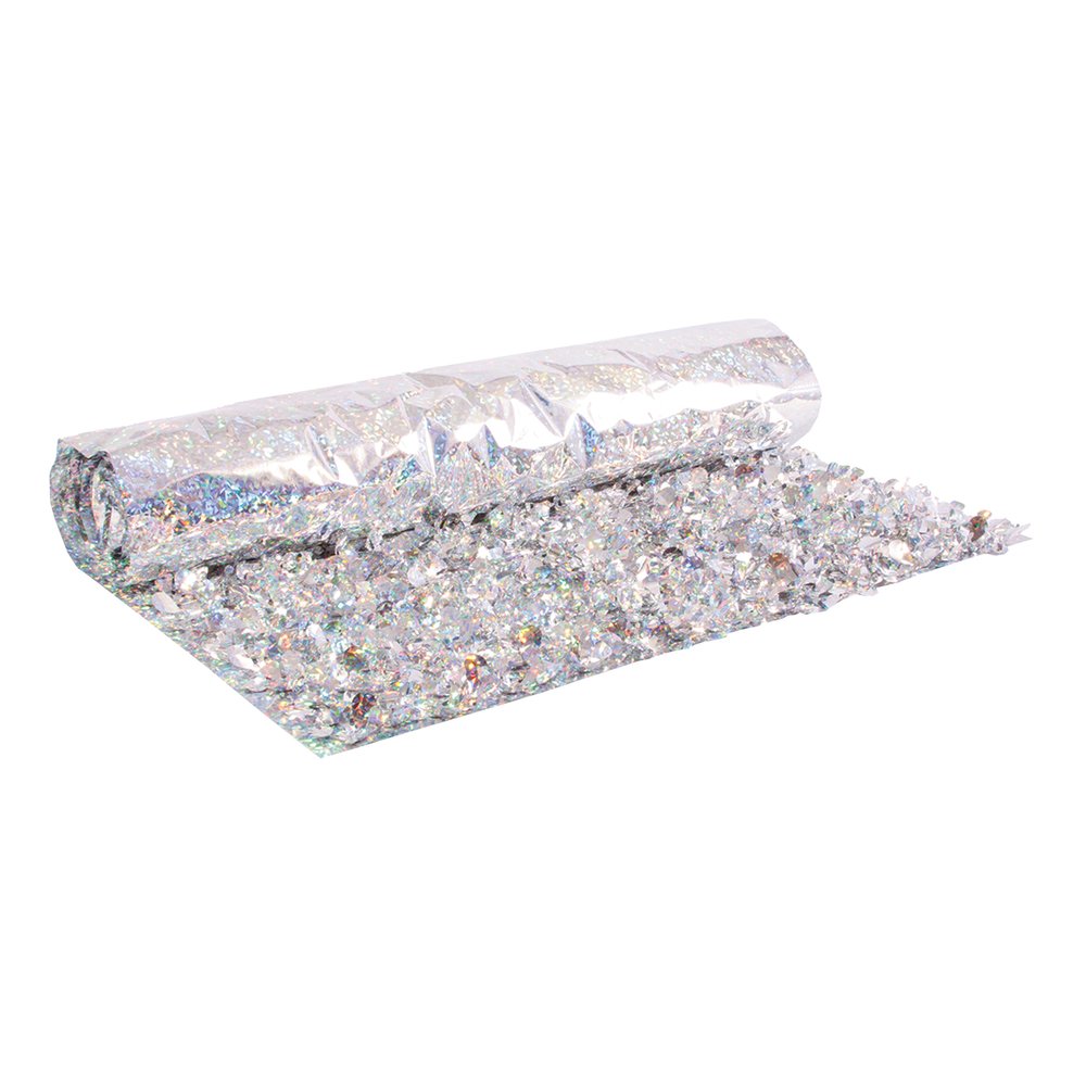 Effektfolie holografisch silber holografisch, B90 cm, lfmtr.