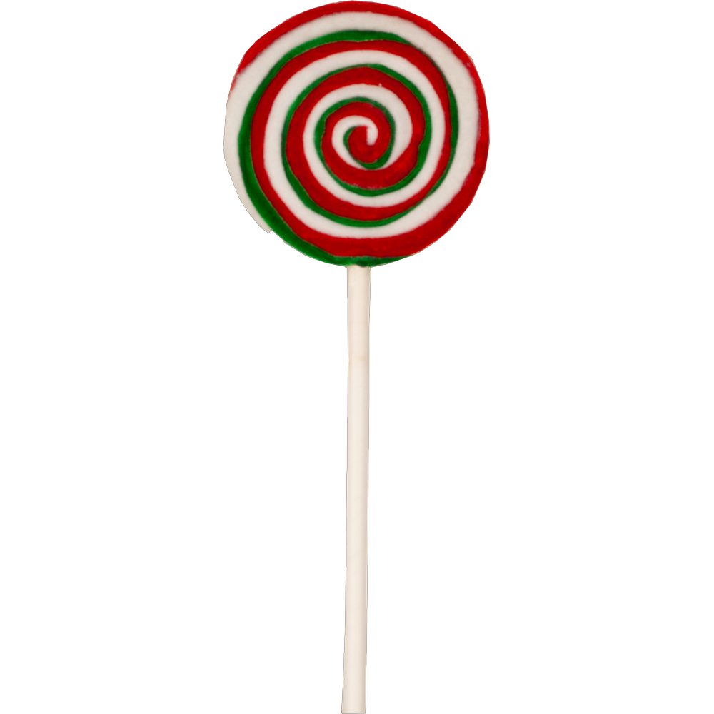 Bonbon am Stiel Candy (Lolly) rot/weiß/grün,12x2x30 cm