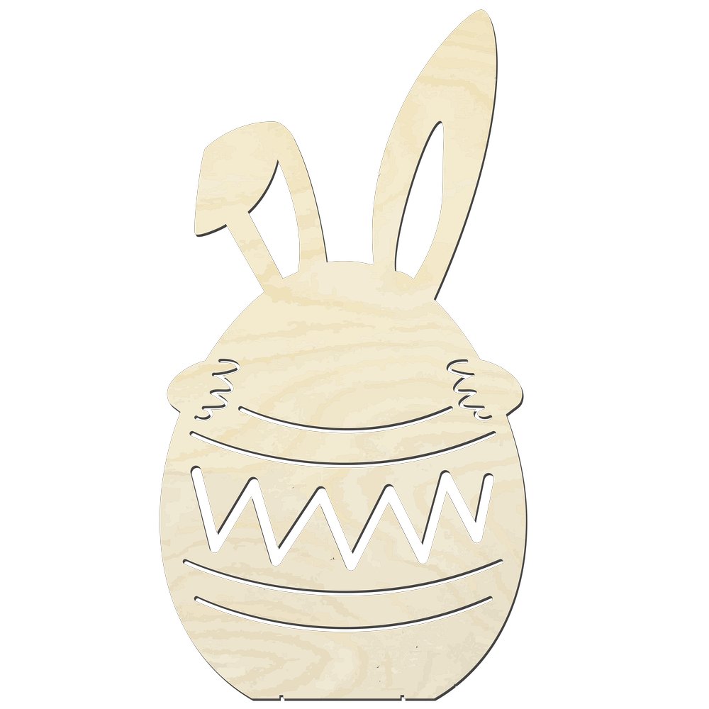 Display 2D Ei Hase versteckt natur, H 58 cm