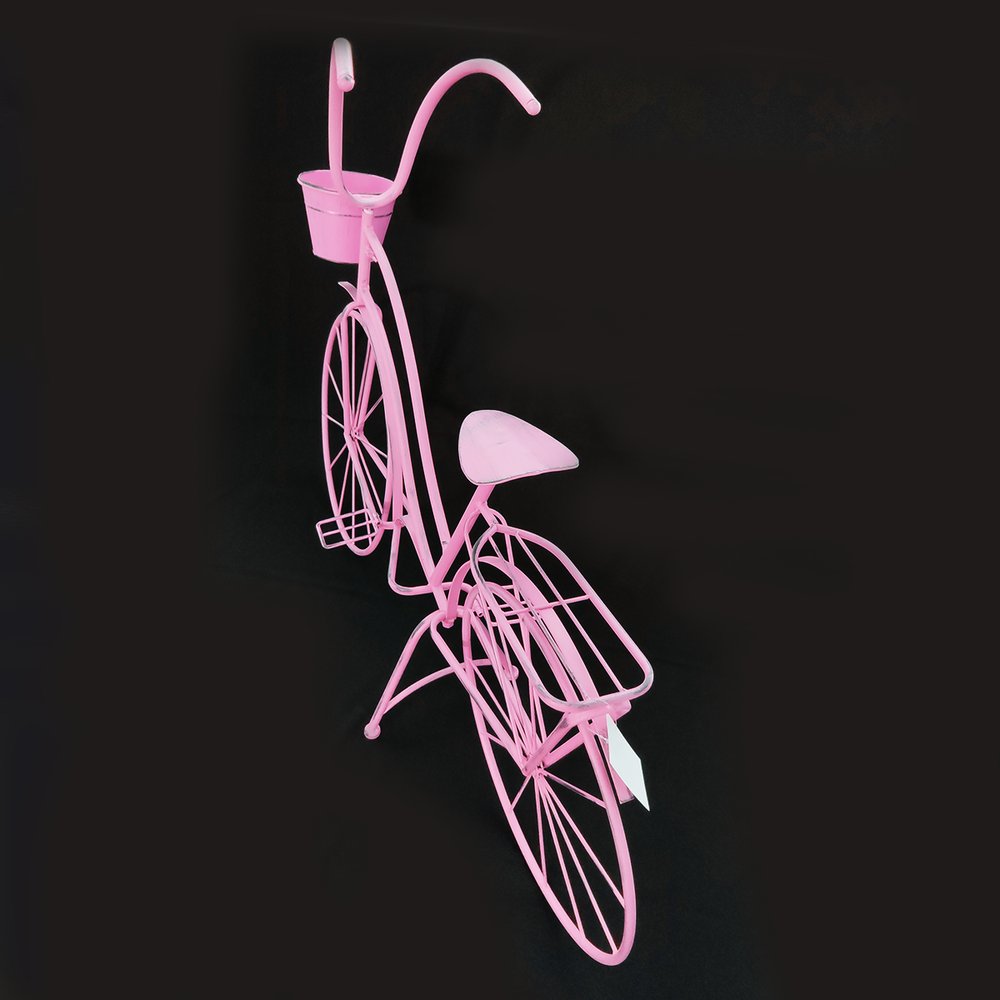 Fahrrad Metall Deko XL rose, L 113 x H 82 cm
