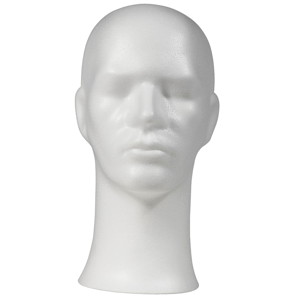 Herrenkopf Phil weiß, H 33 cm