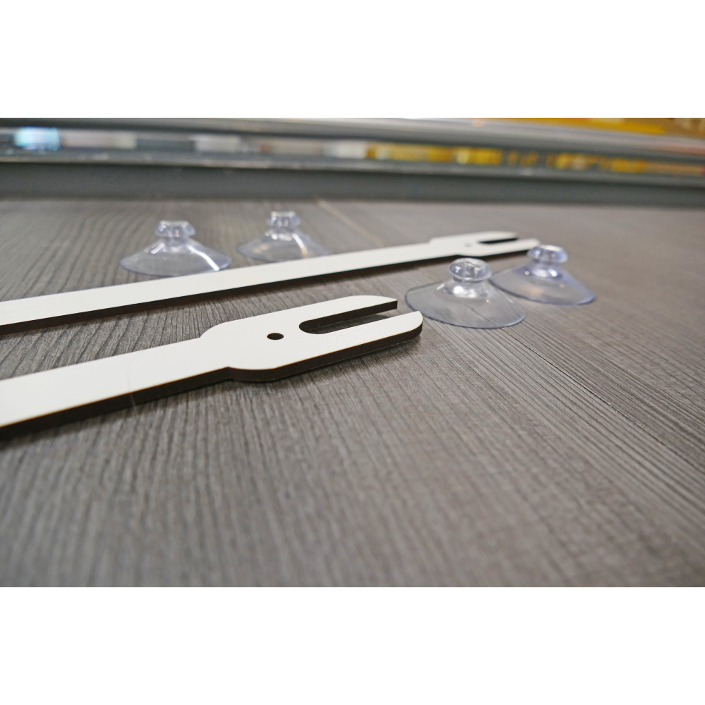 Bannerhalter für Glasflächen