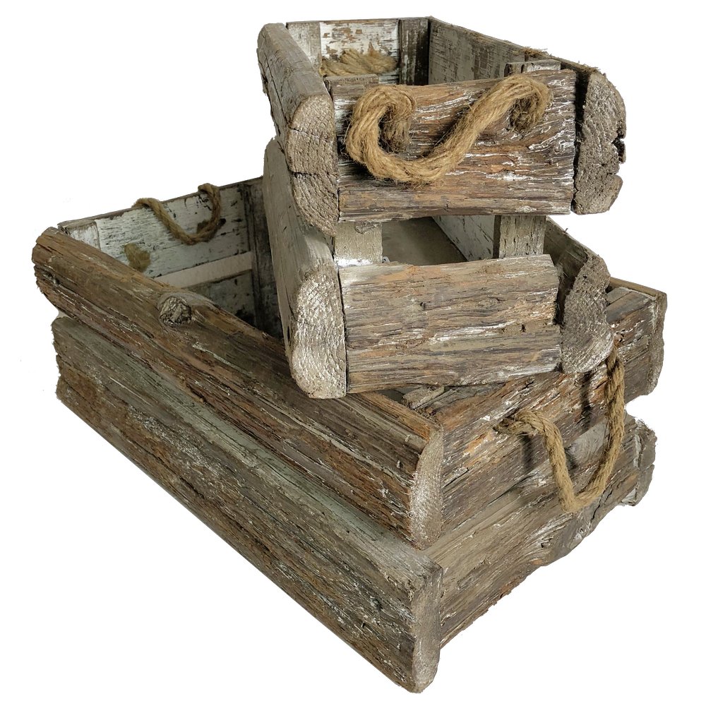 Holzkiste Antik-Art/Vintage, 48 x 27 x 18 cm