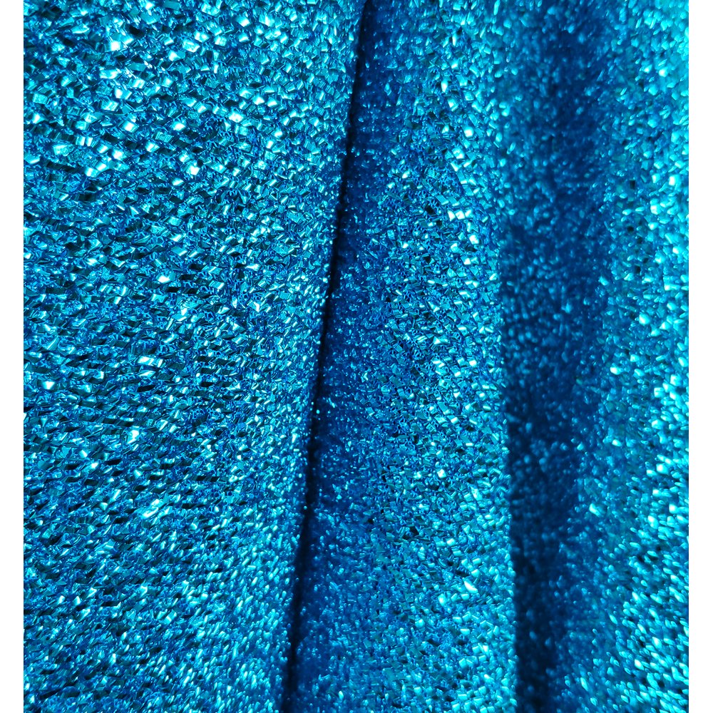 Lurex-Stretchstoff Glamour türkis, 150cm breit