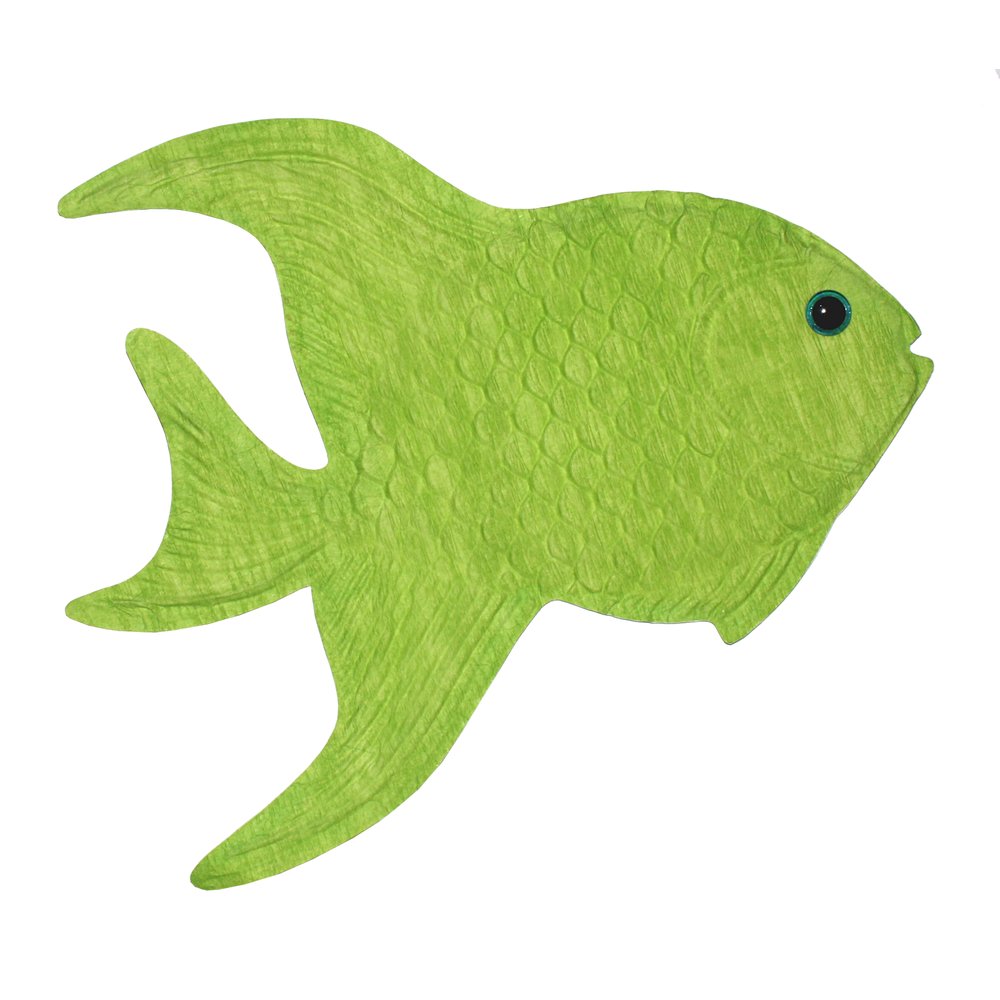 Fisch Paper flach grün, 41 x 34 cm