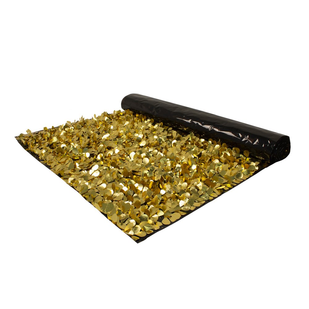 Effektfolie metallic geprägt gold/schwarz, B90 cm, lfmtr.