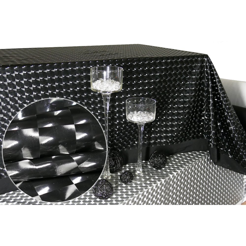 Singlestretch 3D Effekt/Metall-Look schwarz, 150 cm breit