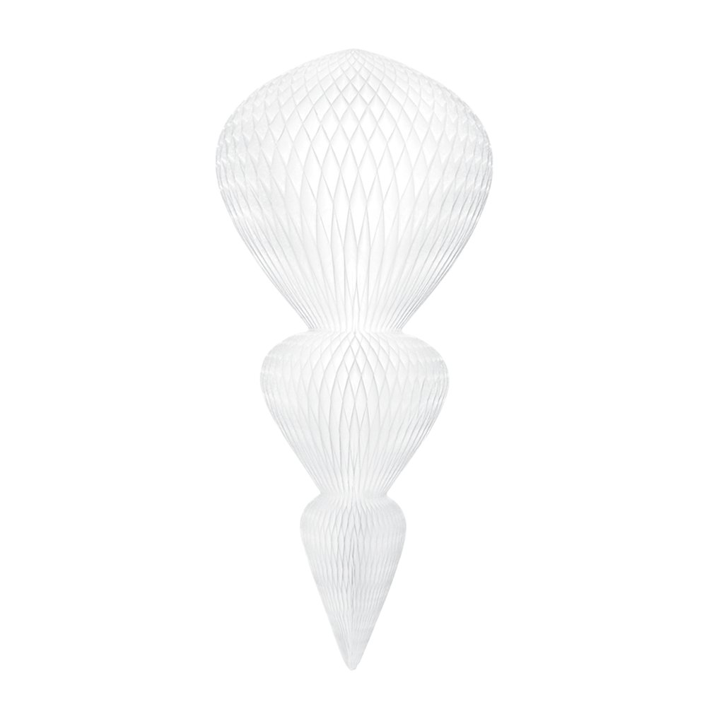 Falt-Motiv Ornament spitz B1 weiß, H 65 cm