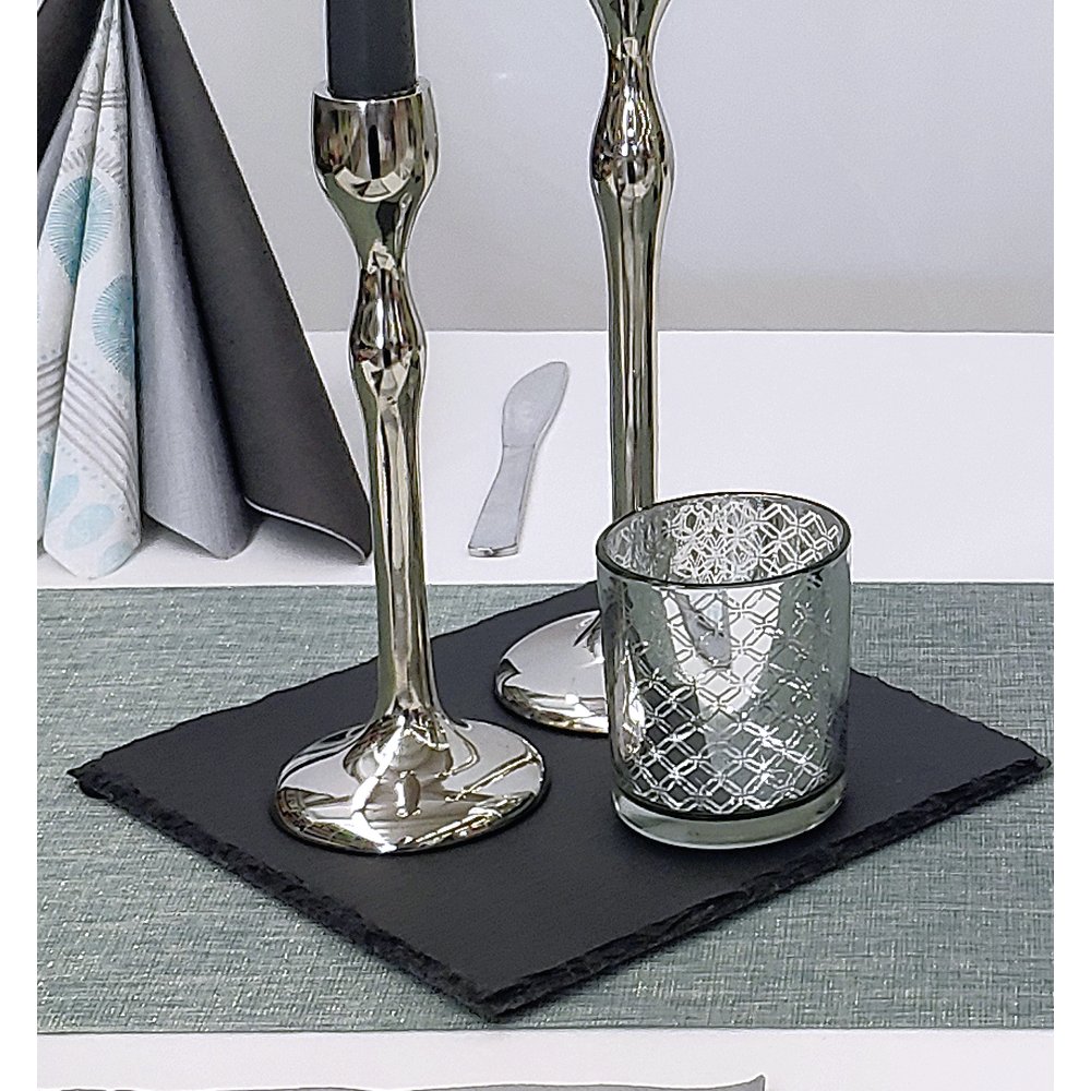 Schiefer Servierplatte Quadrat schwarz, 20 x 20 x 0,5 cm