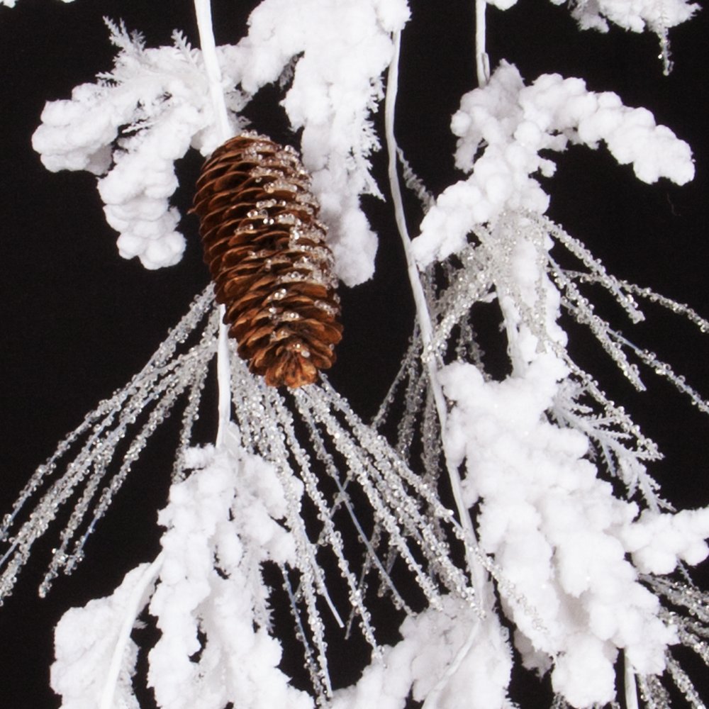 Wintergirlande geeist mit Zapfen, 180 cm, Ø ca. 30 cm