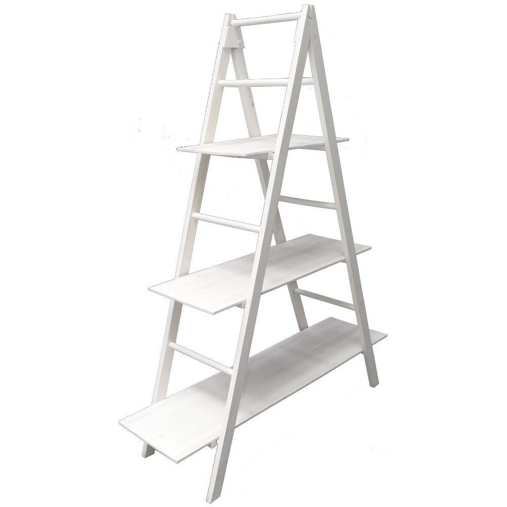 Dekoregal mit 3 Ablagen weiß, 143 cm