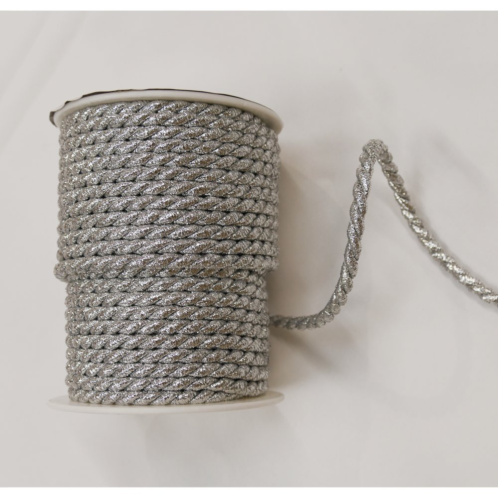 Kordel Lurex silber-glanz, Ø 6 mm x 25 m