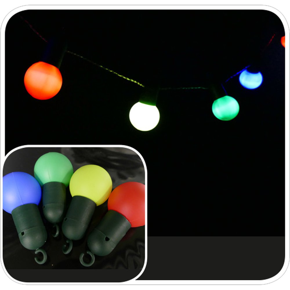 Partybälle bunt 20 Stück Ø 5 cm rot-blau-gelb-grün, für 5 mm LED-Lichterketten