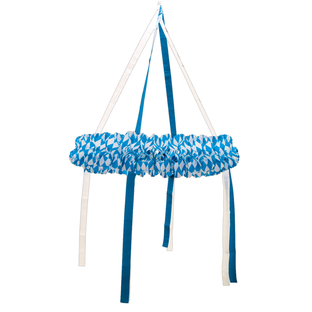 Bayern Hänge-Kranz blau/weiß,Ø 70 cm