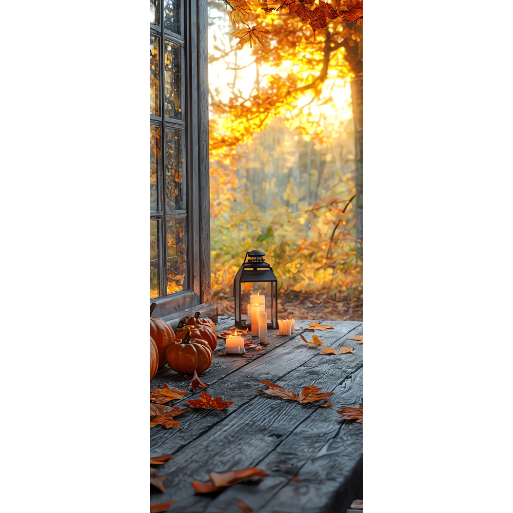 Banner Laterne Herbstfeeling natur,75 x 180 cm