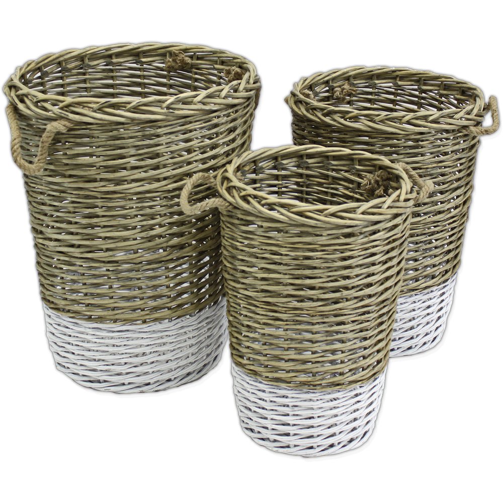 Korb Weidengeflecht natur-weiß, 34 x 53 cm