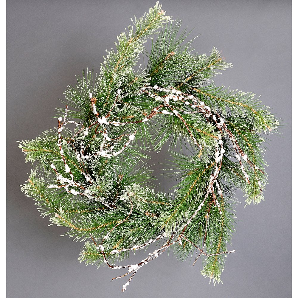 Kiefernkranz Stockholm grün-weiß, Ø 60 cm