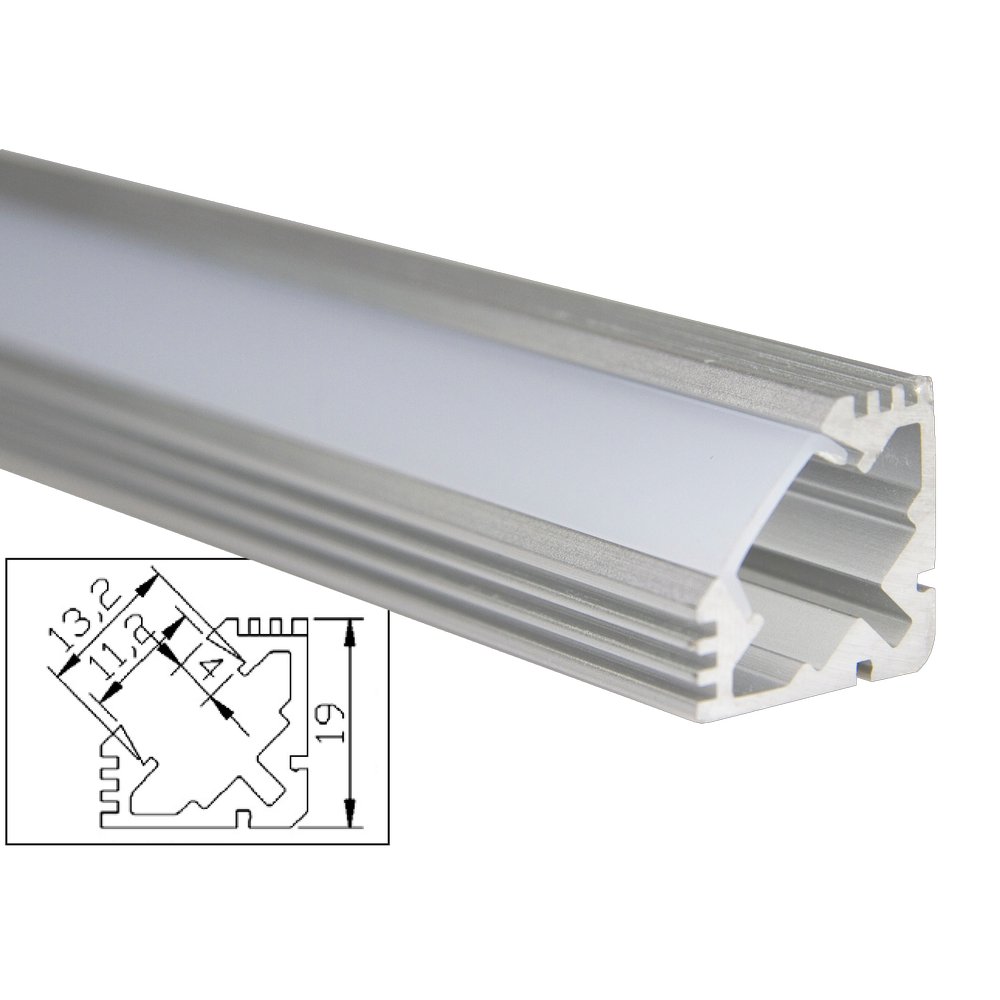 ExStripe Profil Ecke silber-eloxiert,1m