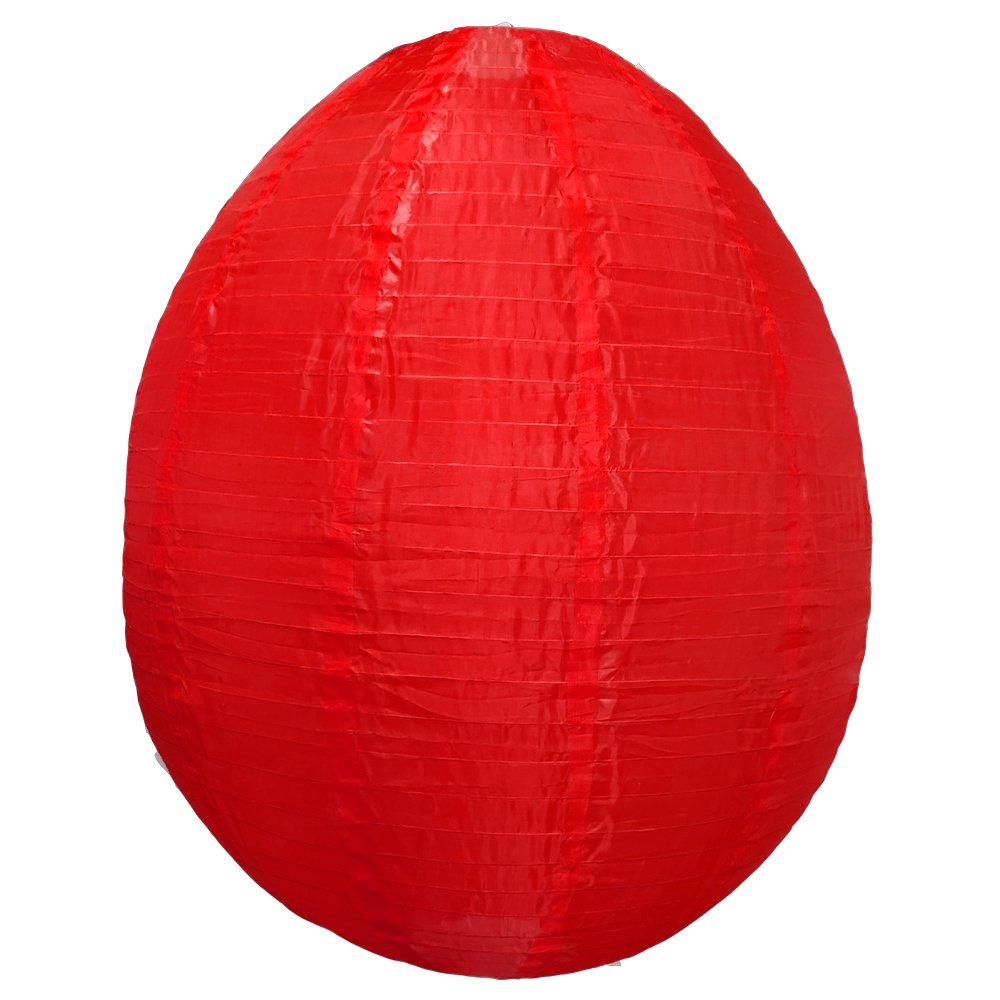 Ei-Lampion Nylon XL rot, Ø 80 x H 100 cm