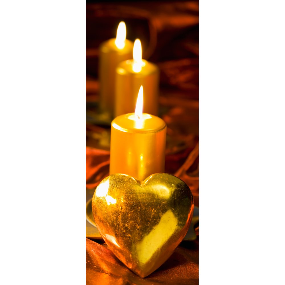 Banner Kerzenlichter gold, 75 x 180 cm