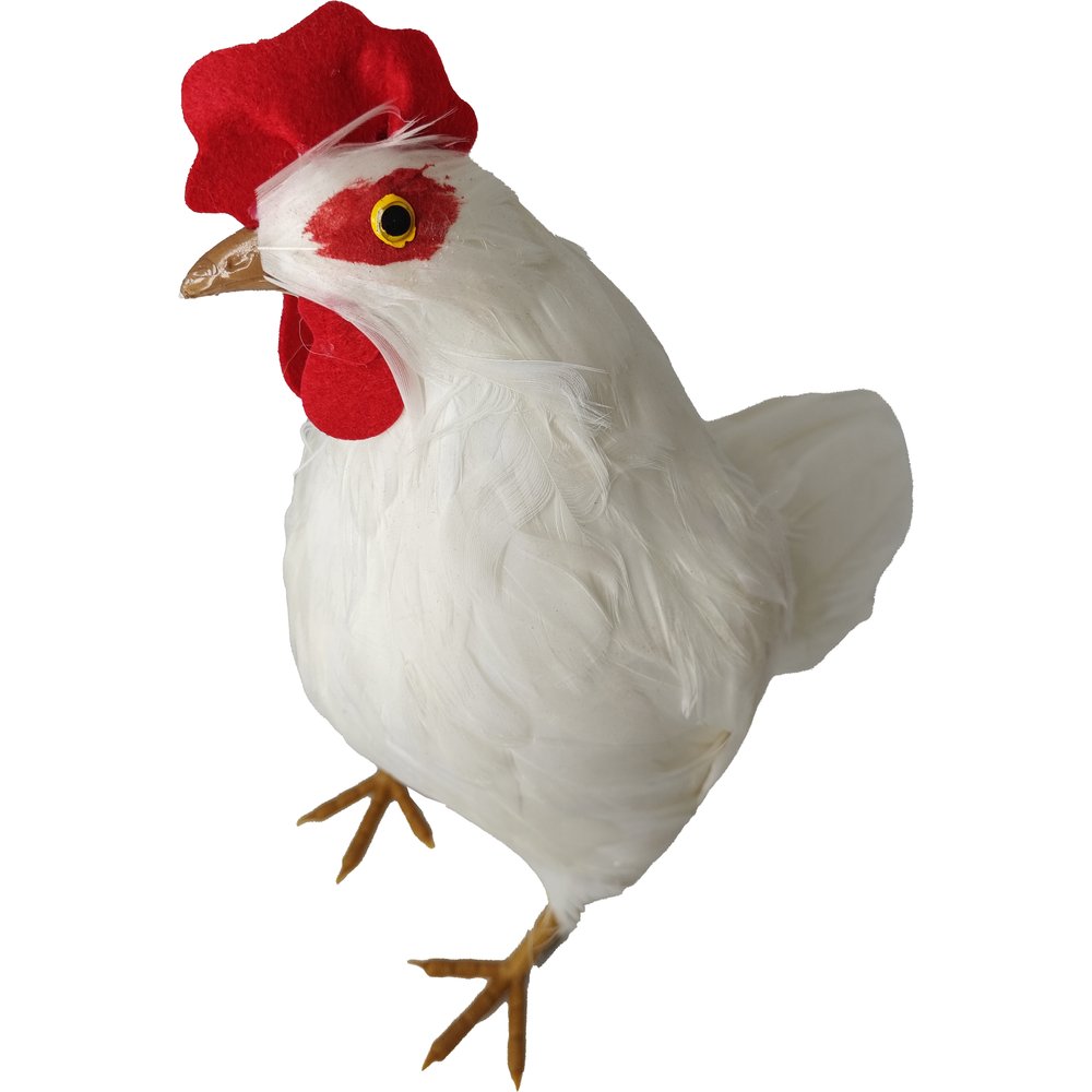 Huhn Natural weiß,H 28 cm