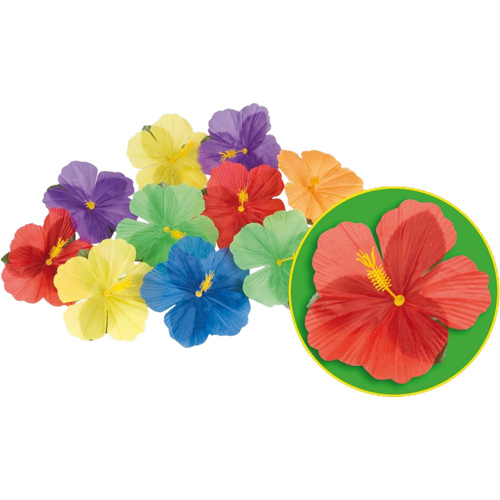 Hibiscus Blüten zum Streuen  bunt,24 Stück Ø 10 cm