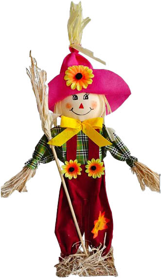 Vogelscheuche Funny stehend  pink/bunt,H 50 cm