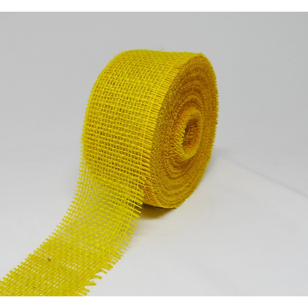 Jute Band gelb, 60 mm x 25 m