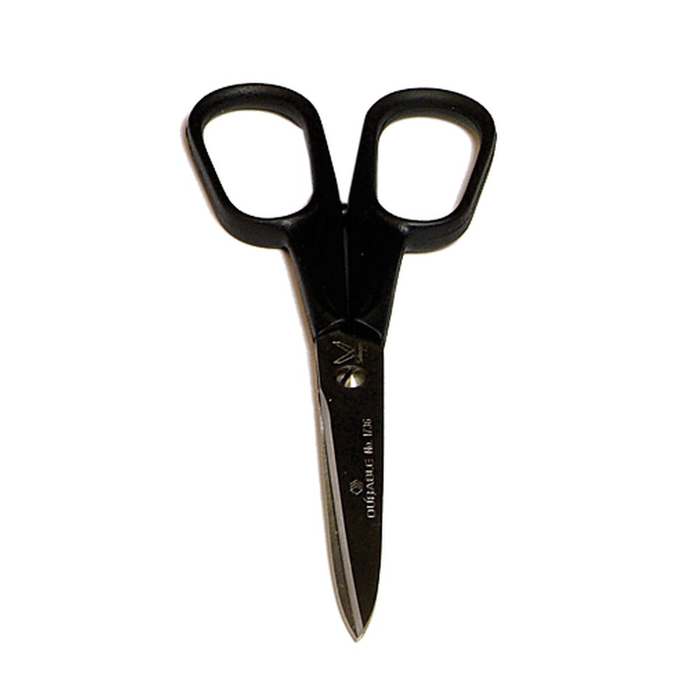 Schere einfache Qualität schwarz-silber, 15,5 cm