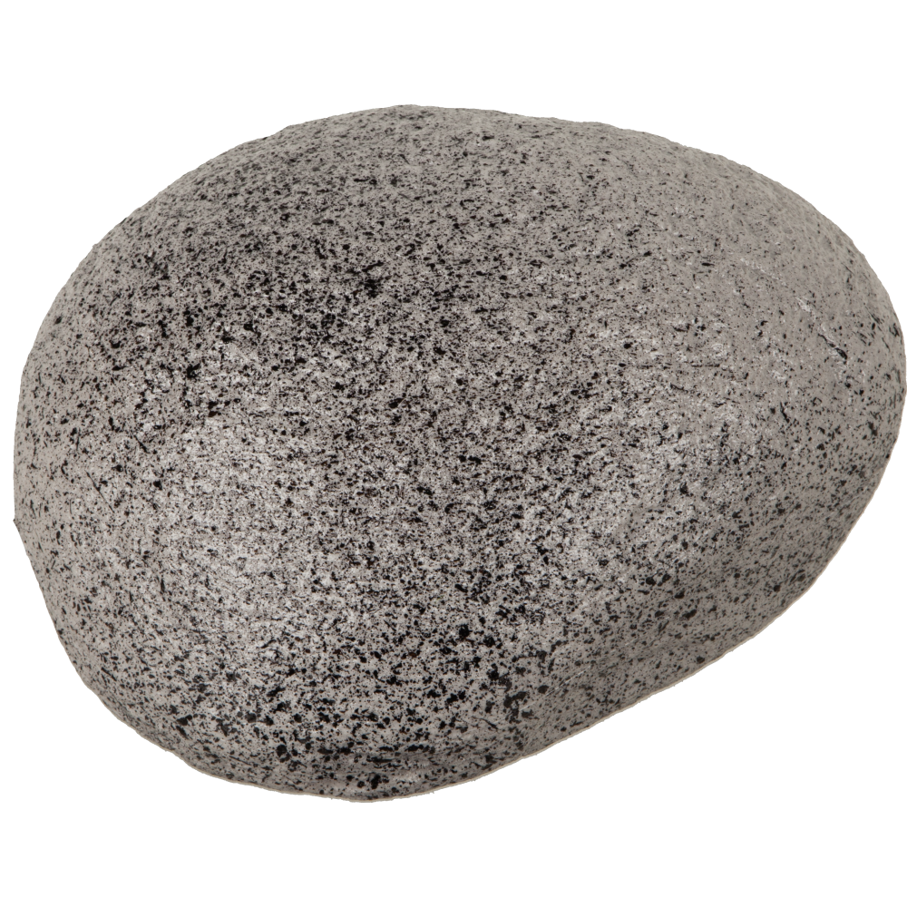 Stein aus Kunststoff Atrappe Kiesel L grau-schwarz