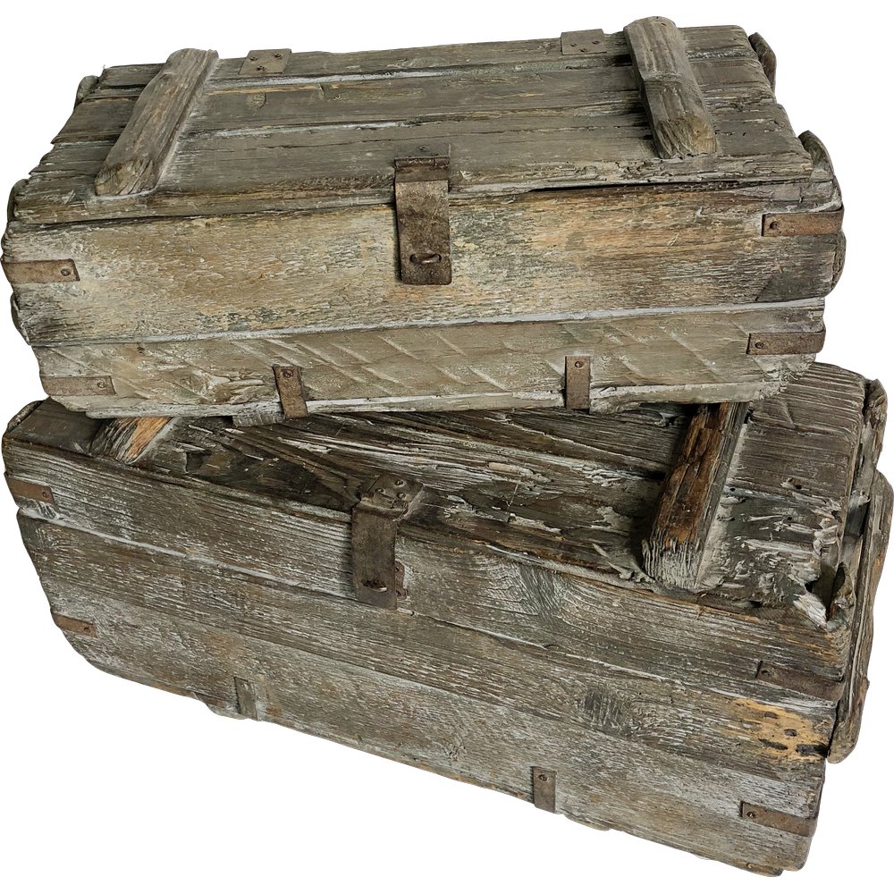 Holzkiste mit Deckel Antik-Art/Vintage, 71 x 32 x 32 cm