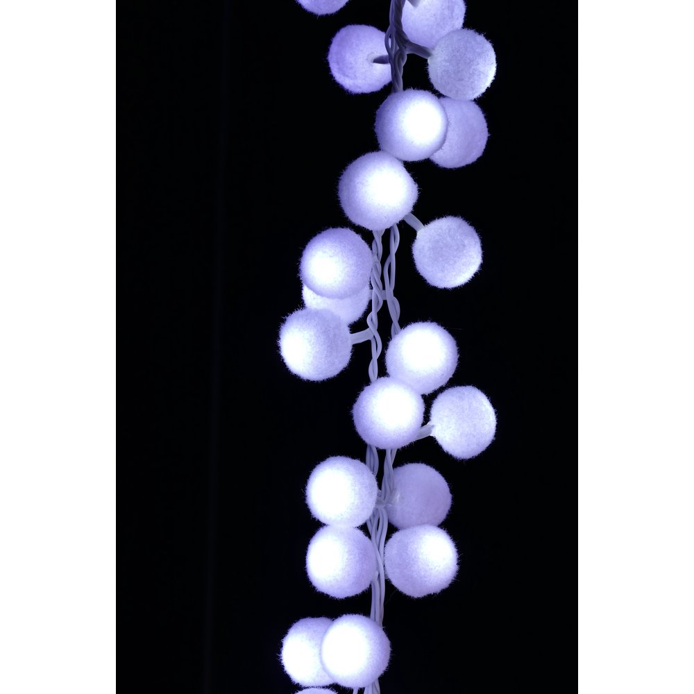 Lichterkette Baumwol kalt-weiß 128 LEDs