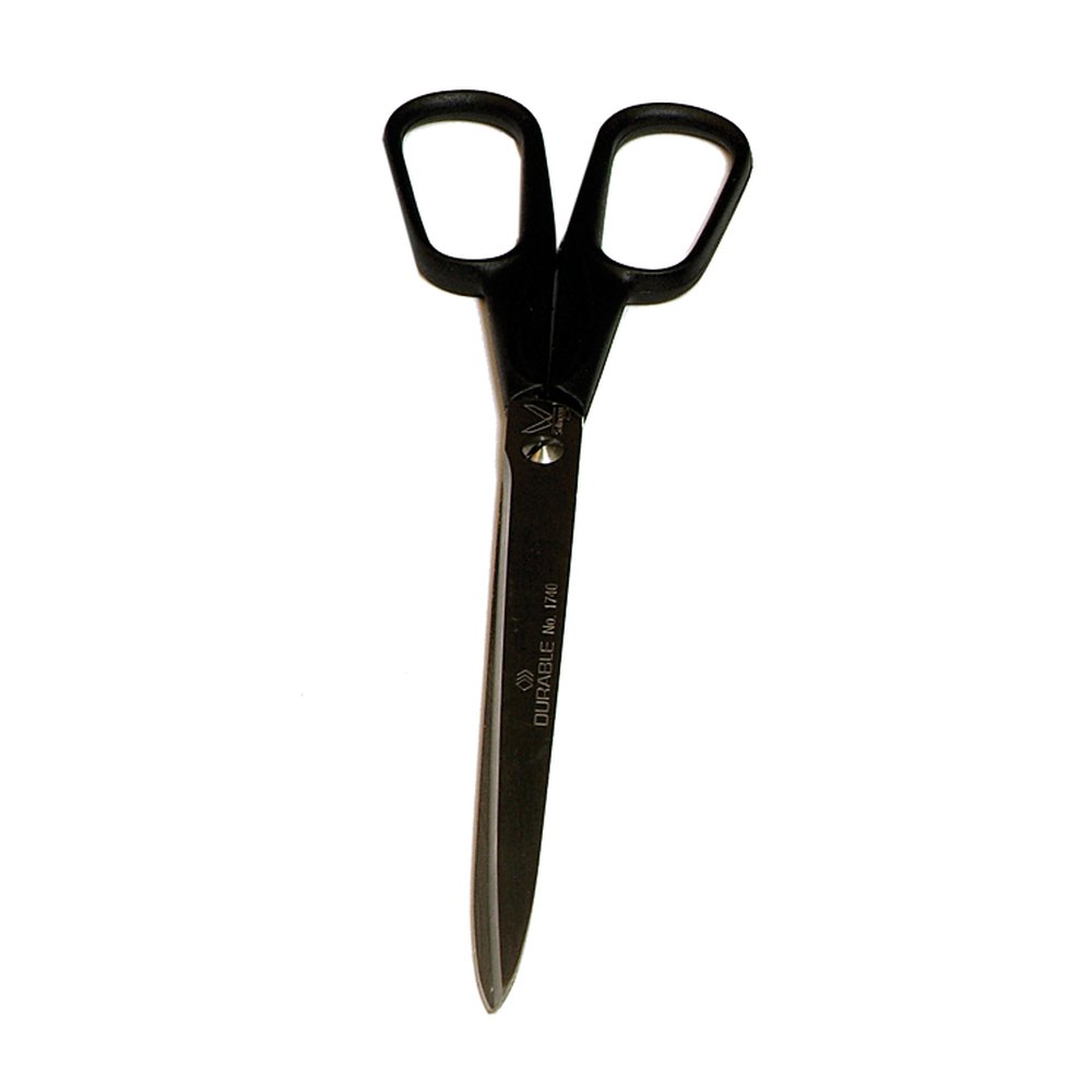 Schere einfache Qualität schwarz-silber, 25 cm