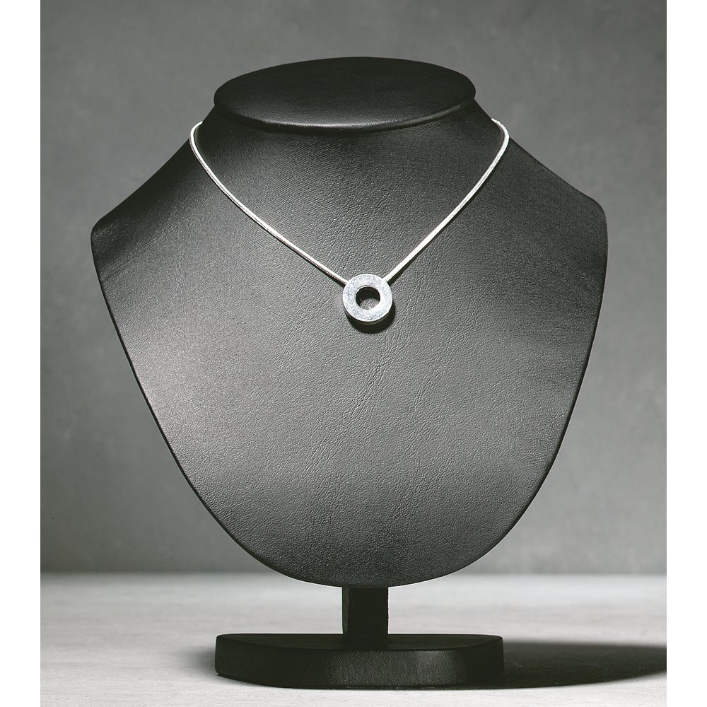 Collierbüste Schmuckpräsenter für Ketten schwarz, 22 cm