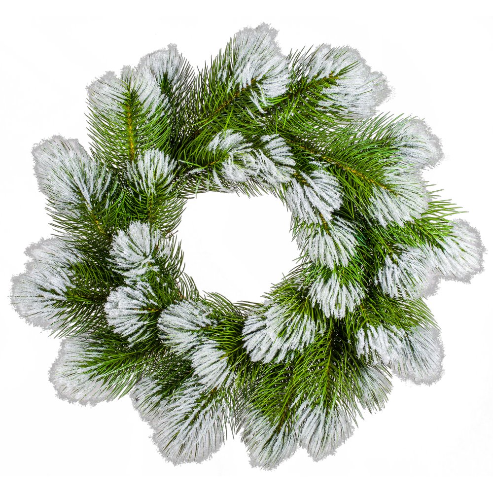 Kranz Kiefer Grande grün-weiß, Ø 122 cm