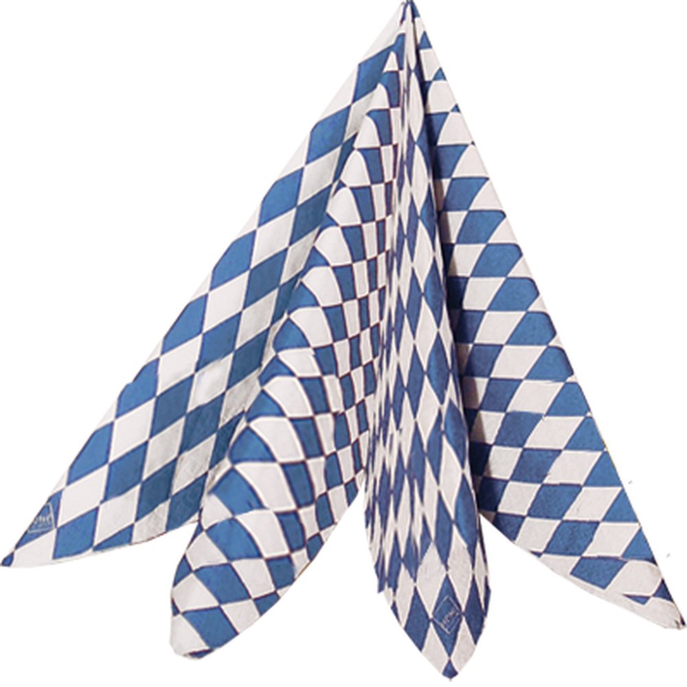 Rautenservietten Bayern, 20 Stück, 33 x 33 cm