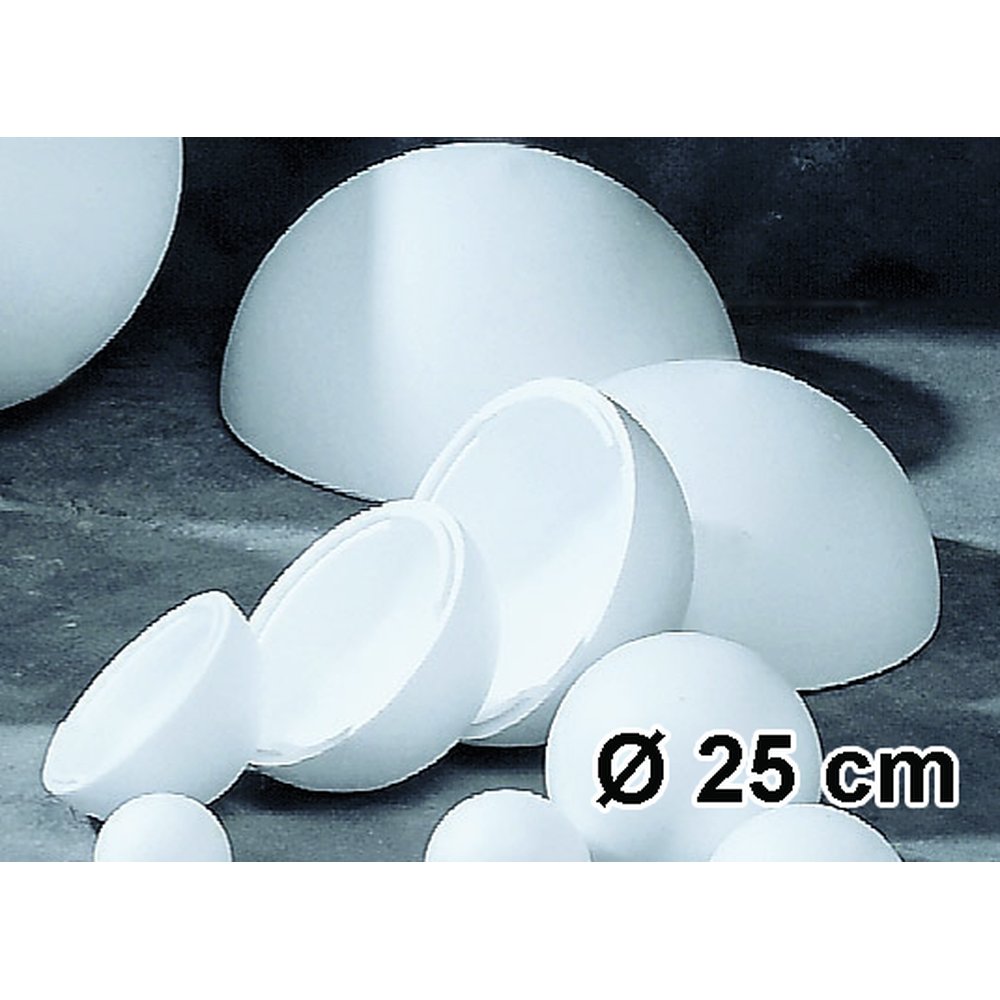 Styroporkugel (2 Halbschalen) weiß Ø 25 cm